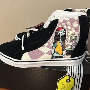 Vans Nightmare before Christmas Kids 3.5 HiTops Sk8 Hi Zip Sally’s Potion